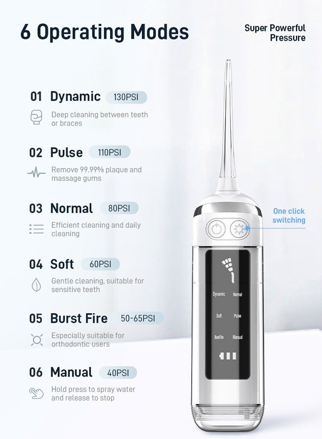 New 6 Speed Portable Electric Toothbrush Outdoor Compact Oral Care Water Flosser