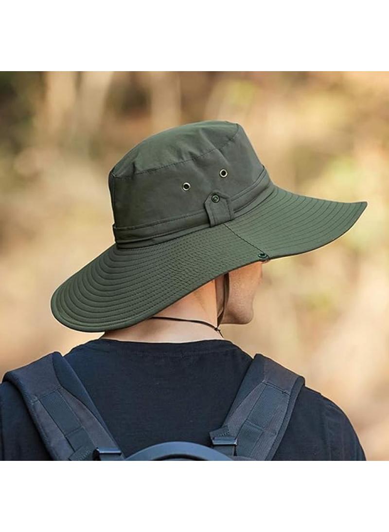 Outdoor Windproof Quick Drying Breathable Sunscreen Fishing Sunshade Mountaineering Large Eaves Folding Fisherman Hat