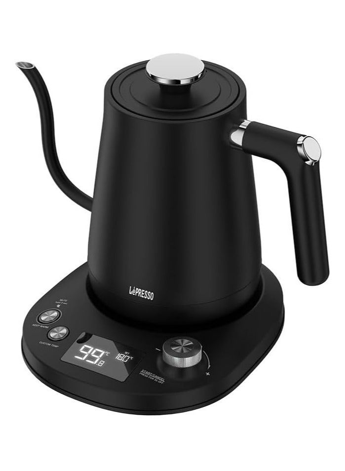 Lepresso 700W Temperature Control Kettle with Digital Display 800ml - black