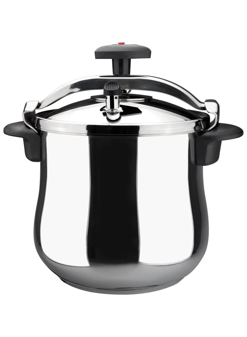 Magefesa - Pressure cooker Magefesa 01OPSTABO10 Stainless steel 10 Litre |Made from 18/10 stainless steel, highly wear-resistant, 5-layer thermal diffuser base
