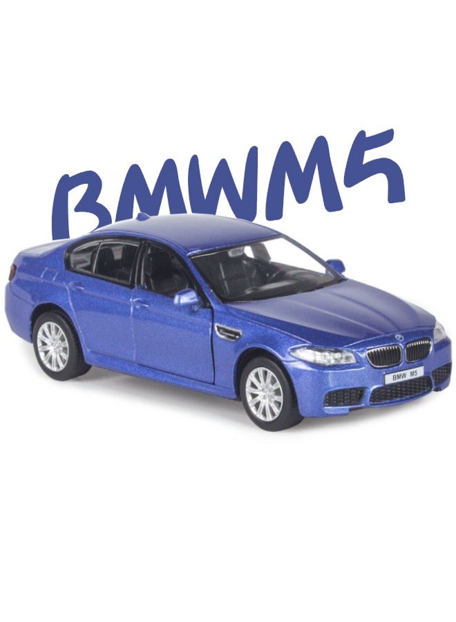 1/36 BMW M5 Car Model, BMW Model Car, Zinc Alloy Toy Car for Kids, Pull Back Vehicles Toy Car for Toddlers Kids Boys Girls Gift 12*5*3.5cm (Blue)