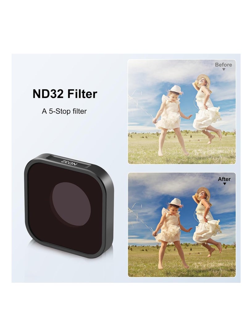 Action Camera ND32 Lens Filter For GoPro HERO12 Black /11 Black /11 Black Mini /10 Black /9 Black