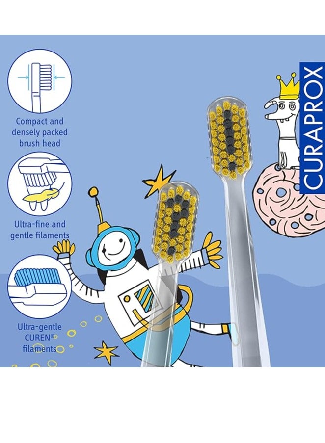 Toothbrush CS 5460 Ultra-Soft - Duo Hento Toto Edition Toothbrush for adults 5460 CUREN® Bristles - Curaprox Manual Toothbrush