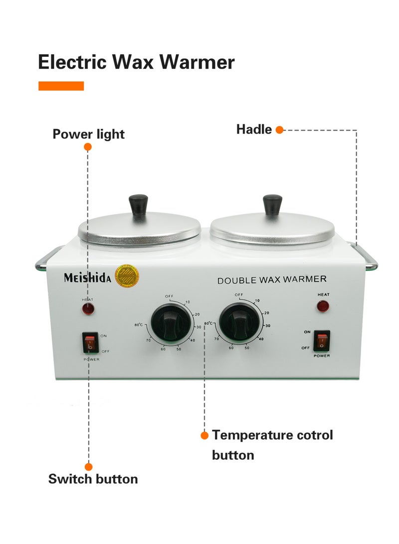 Meishida 2 in 1 Electric Wax Warmer Machine for Body Hair Removal