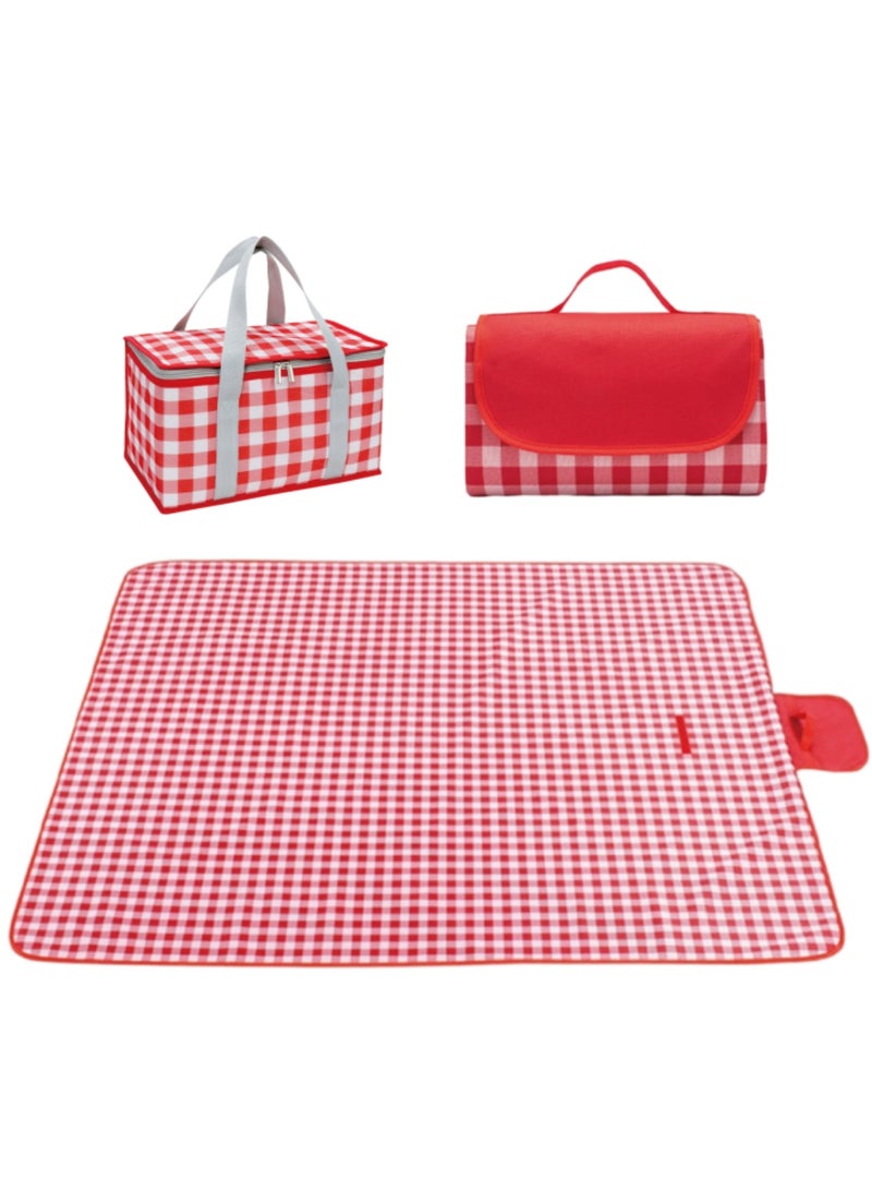 Large Foldable Picnic Blanket with Picnic Bag