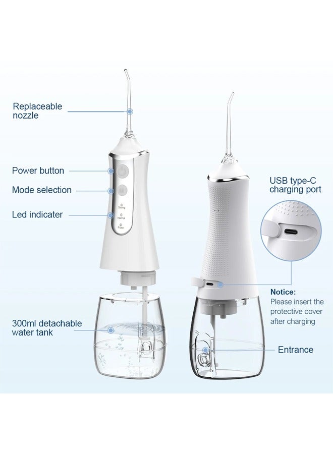 Portable USB Rechargeable Water Jet Teeth Cleaner with Water Flosser