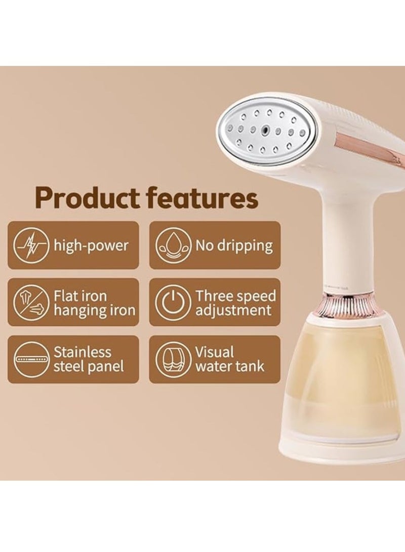 Handheld steamer, 15 seconds fast heat up, 1500W powerful steam with deep penetration, suitable for clothes, portable steamer for travel