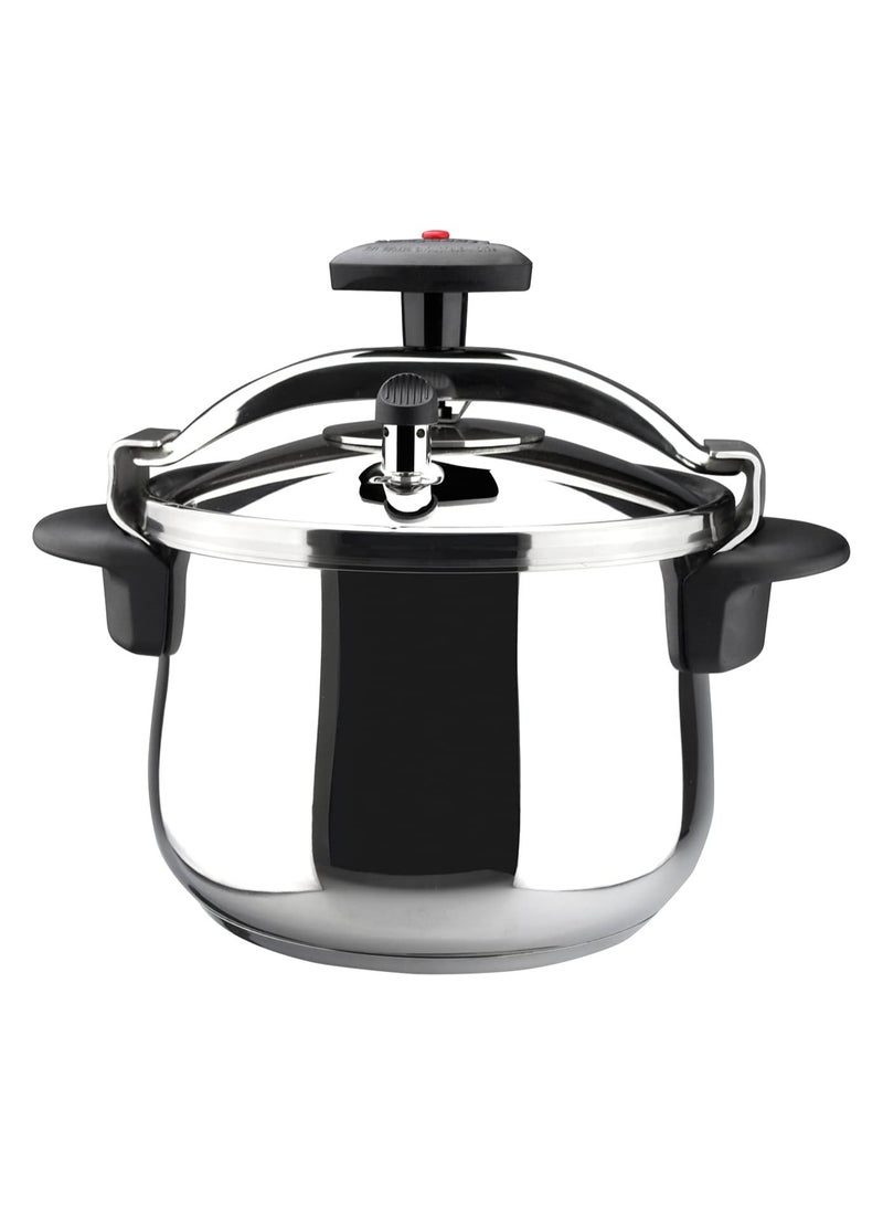 6Liters Magefesa Star – Traditional Pressure Cooker 6 l black, stainless steel |6 Litre Cooker Cookware Kitchen Pressure Cookers Black, Stainless Steel