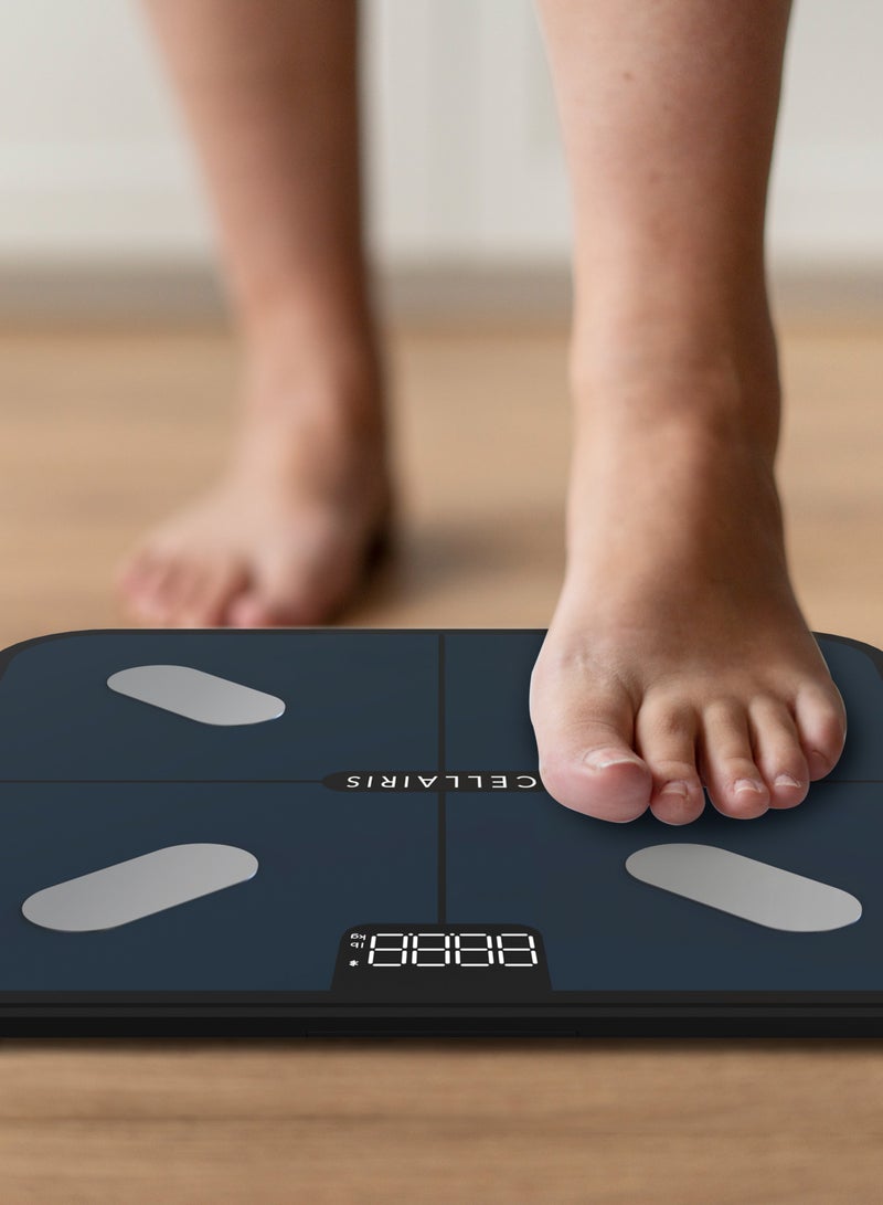 Fitness Smart Scale, Body Weight Analysis with App, Weight Loss Control, 14 Body Measurements, Multiple Users, Capacity 180kg/396lb