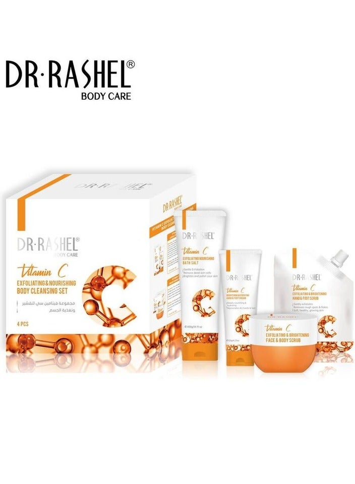 DR. RASHEL Vitamin C exfoliating & nourishing body cleansing Set (4 Pcs)