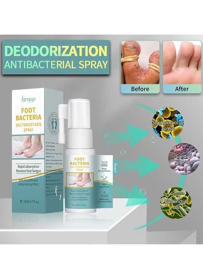 Foot Beriberi Deodorization Bacteriostasis Spray 20ml, Foot Care Spray, Treatment Of Foot Itching And Foot Odor, Deodorant And Antibacterial Foot Odor Spray To Relieve Odor Sweat Feet