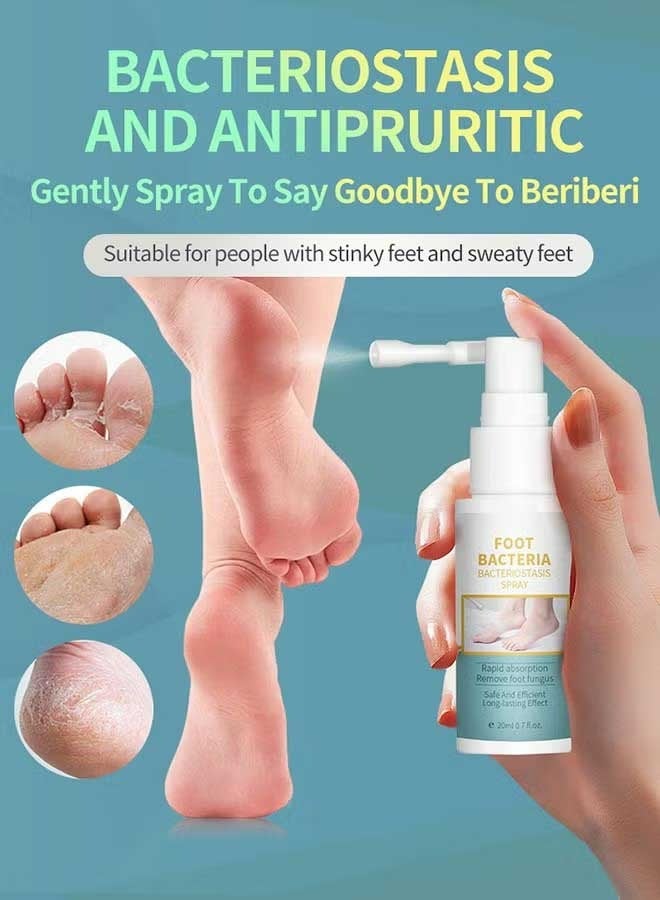 Foot Beriberi Deodorization Bacteriostasis Spray 20ml, Foot Care Spray, Treatment Of Foot Itching And Foot Odor, Deodorant And Antibacterial Foot Odor Spray To Relieve Odor Sweat Feet