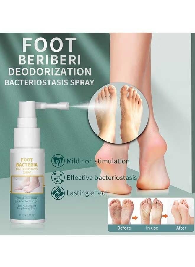 Foot Beriberi Deodorization Bacteriostasis Spray 20ml, Foot Care Spray, Treatment Of Foot Itching And Foot Odor, Deodorant And Antibacterial Foot Odor Spray To Relieve Odor Sweat Feet