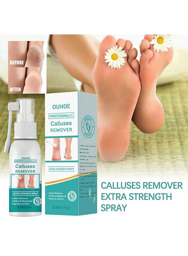 Calluses Remover Extra Strength Spray 20ml, Anti Cracking Heel Of Foot, Cleaning Dead Cutin, Moisturizing Foot Spray, Cocoon Repair Spray