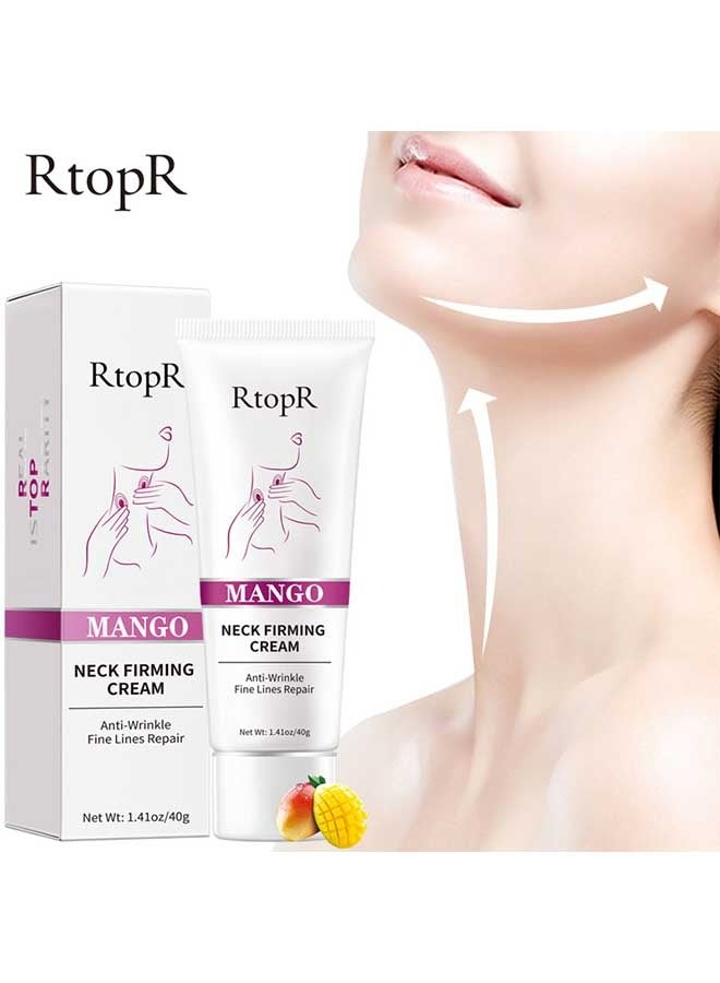 Mango Neck Firming Cream 40g, Fade Neck Lines, Tightening The Skin To Resist Aging, Helps Against Double Chins and Neck Wrinkles, Anti Aging Neck Cream/Neck Care Cream