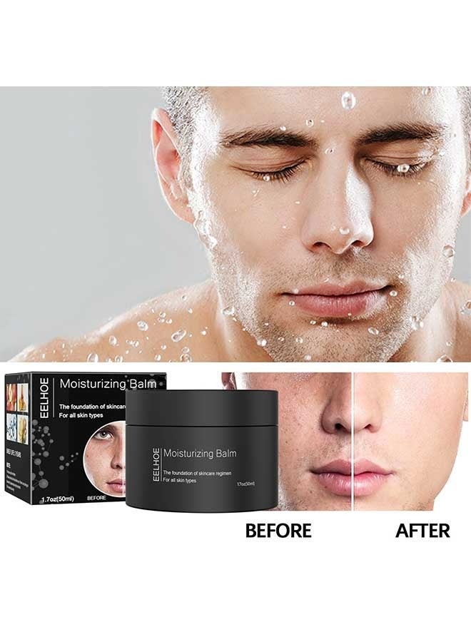 Men's Moisturizing Face Cream 50ml,Refreshing and Moisturizing,Shrinking Pores,Reducing Skin Relaxation,Suitable for All Skin Types