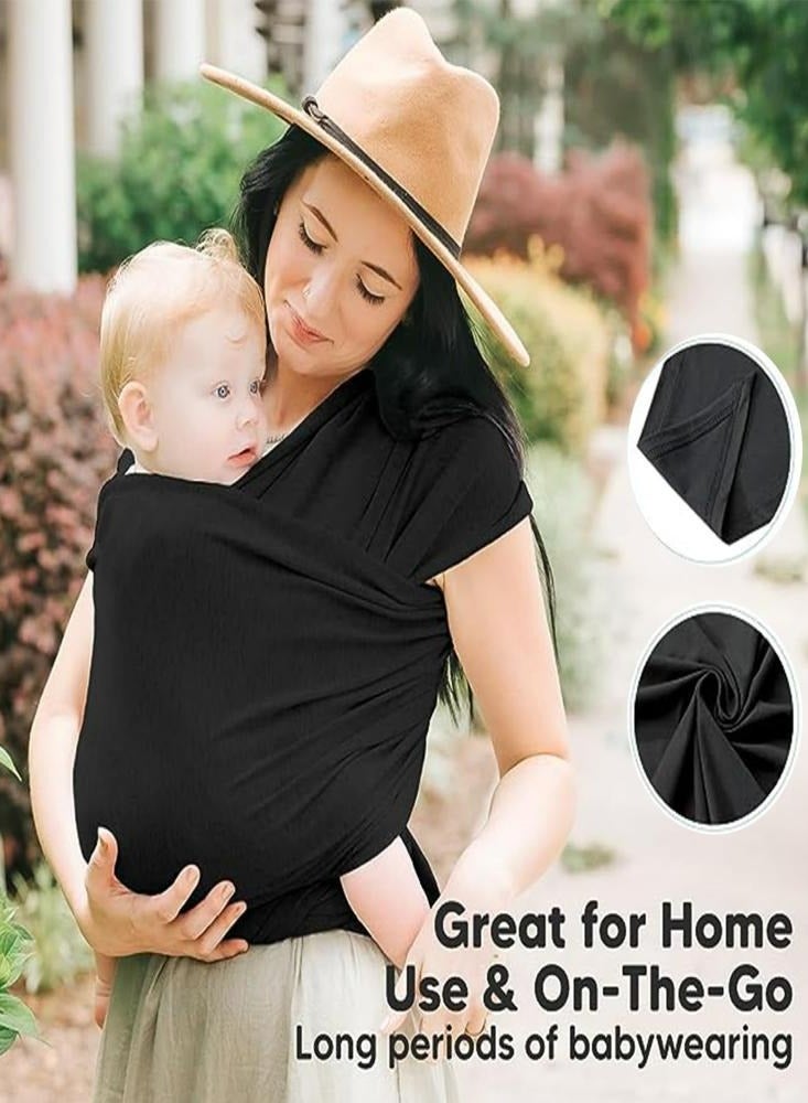 Baby Carriers Baby Wrap Travel Supplies Breathable Scarf Carriers Newborn Toddler，Black