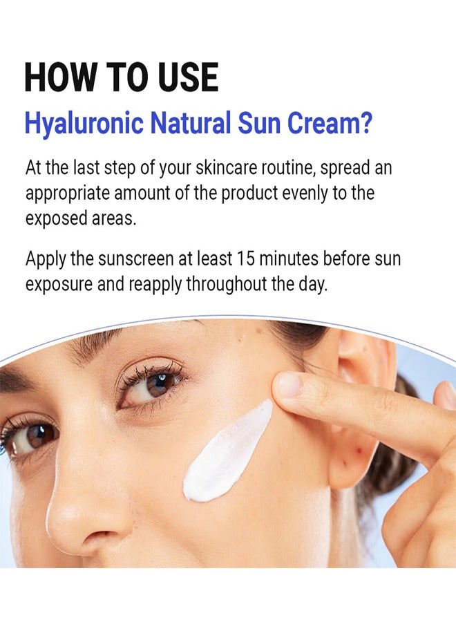 Hyaluronic Acid Watery Sun Gel 50ml, Contain Chemical Sub Blocks (SPF50+ PA++++) To Protect Skin From UV Rays, Can Blend Into The Skin Perfectly Under Makeup As Well, Perfect For All Skin Types