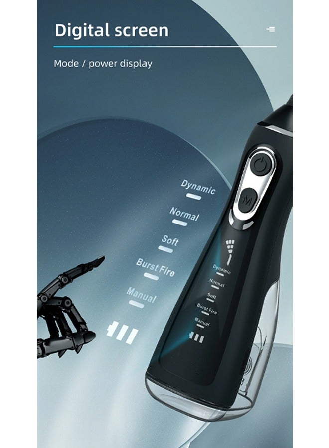 USB Rechargeable Ultimate Handheld Tooth Beautifier & Calculus Removal Water Flosser with 4 Nozzles