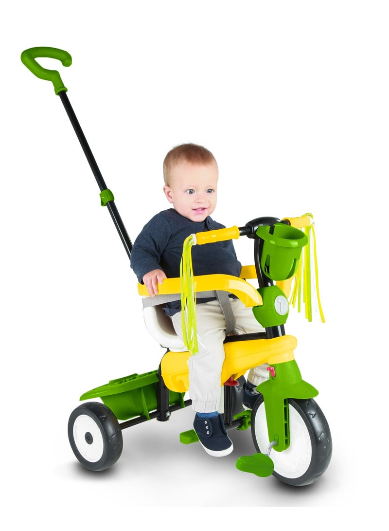 SmarTrike Breeze S Dinosaur Trycile: Grow-with-Me Trike for Kids | Touch Steering, Dual Control, No-Puncture Wheels, 3-Point Harness | Ages 15 Months to 5 Years | Green