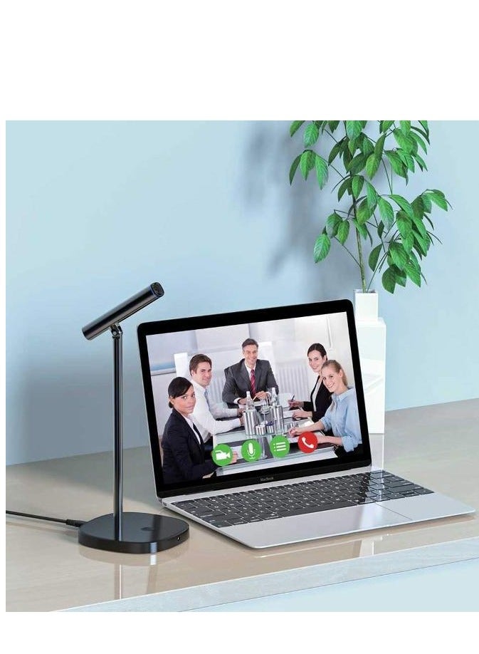 Desktop Tilt able USB Microphone with USB-C Data Cable - Black