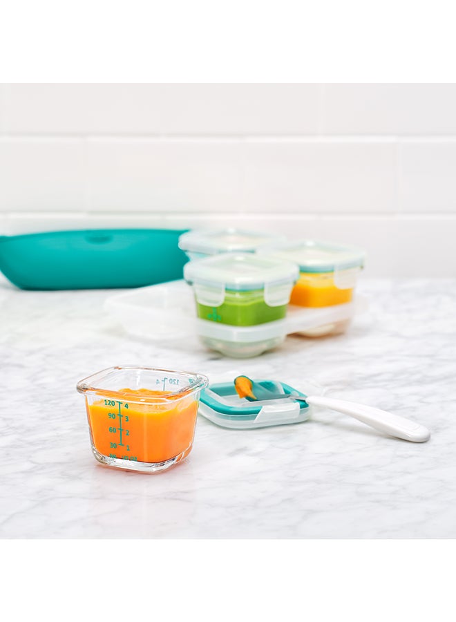 Glass Baby Blocks (4 Oz) - Teal