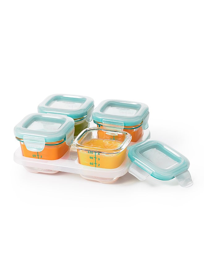 Glass Baby Blocks (4 Oz) - Teal