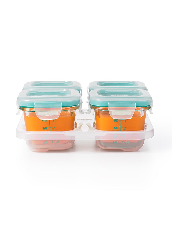 Glass Baby Blocks (4 Oz) - Teal