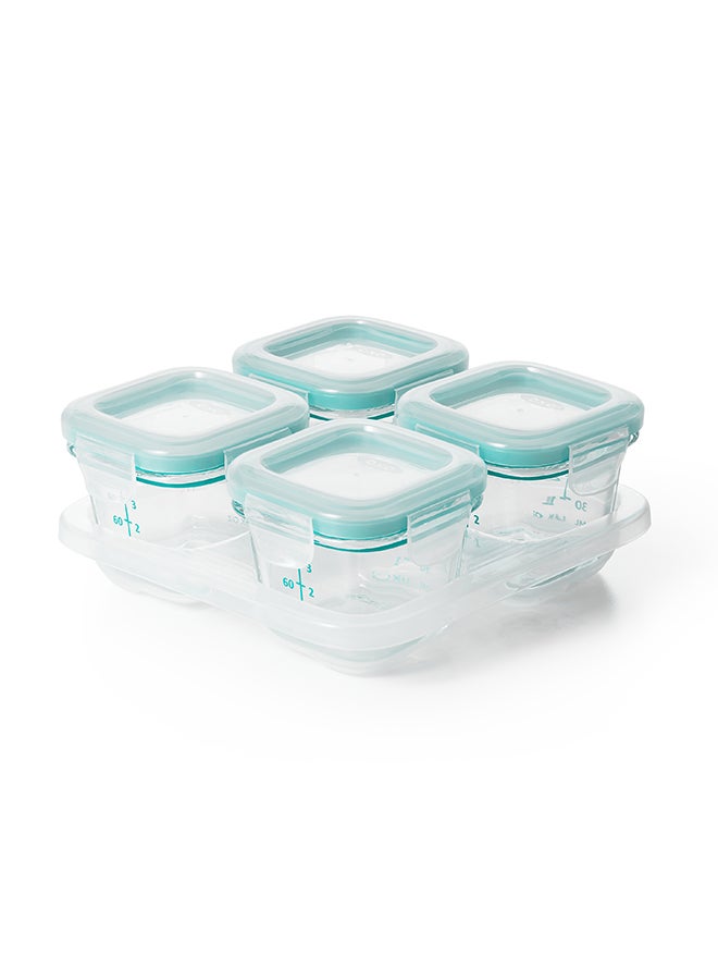 Glass Baby Blocks (4 Oz) - Teal