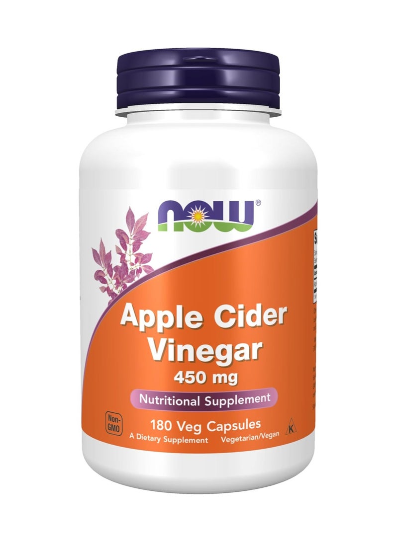 Apple Cider Vinegar 450Mg 180 Veg Capsules