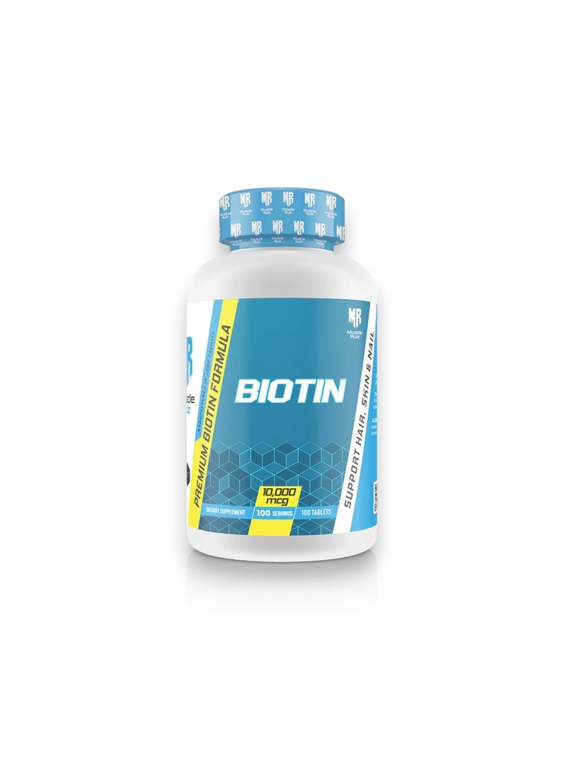 Biotin 10000mcg, Premium Biotin Formula, 100 Servings