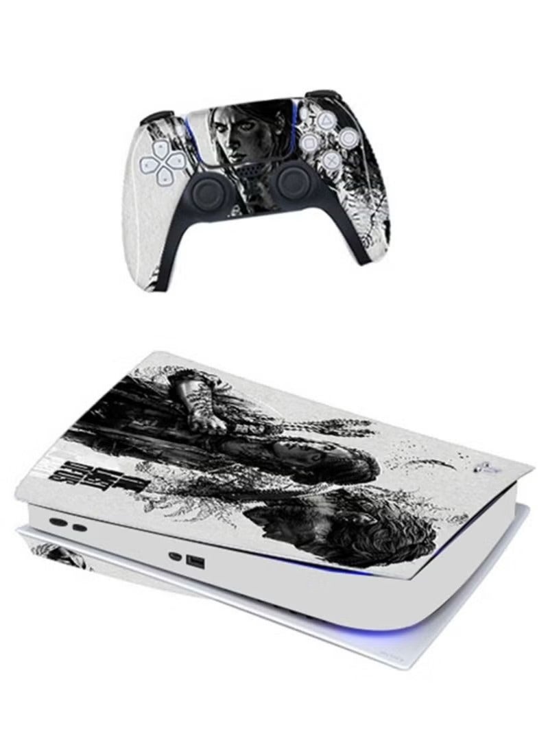 PS5 Console Skin & Controller Skin Bundle - Playstation 5 Vinyl Sticker Decal Protection Sticker (Disc Version)