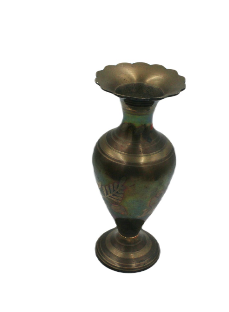 Brass Flower Vase 71/2 Inch Black