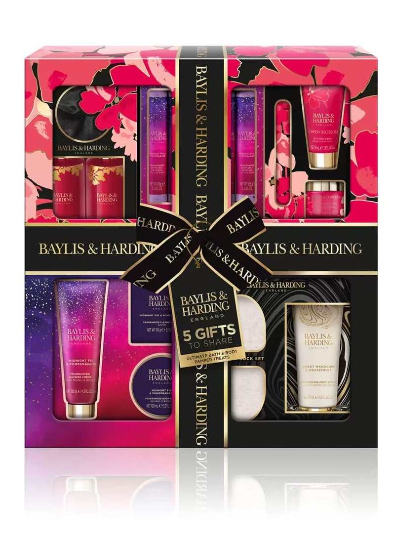 5-Piece Assorted Luxurious Feminine Fragrances Gift Pamper Set