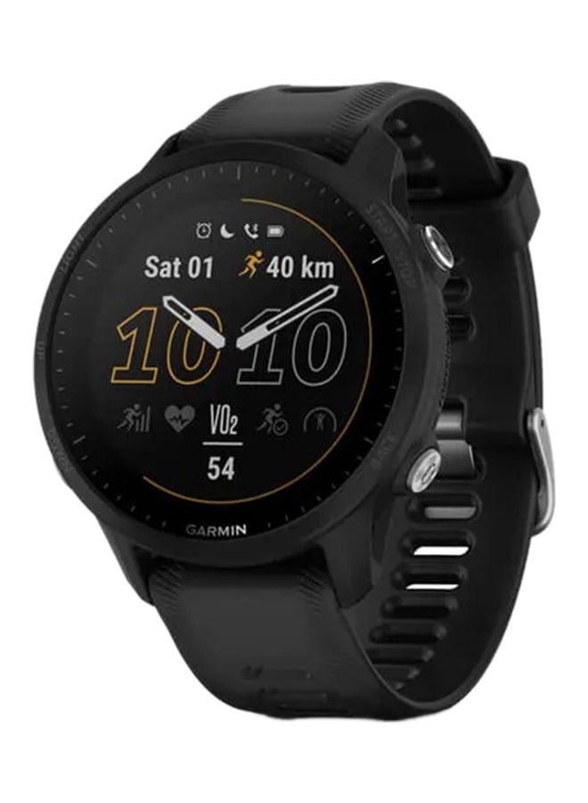 Forerunner 955 - 46.5MM - Up To 15 Days Battery Life - 1.3"inch Sunlight-Visible Display, Scratch Resistant, Corning® Gorilla® Glass Dx, Heart Rate Monitor, All Day Stress Monitor, Advanced GPS Features, Training, Planning and Analysis Features, iOS and Android Compatible Black