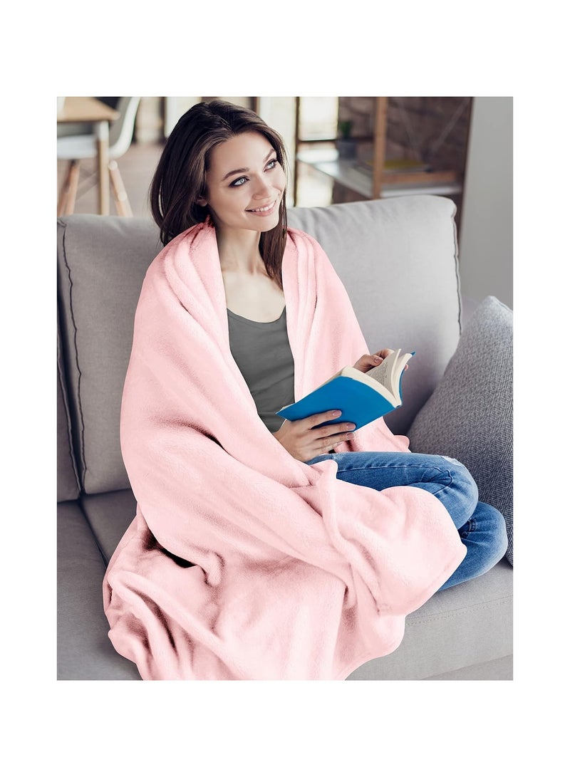 Pioneer 200 X 220 Cm Pink Silky Soft Flannel Blanket
