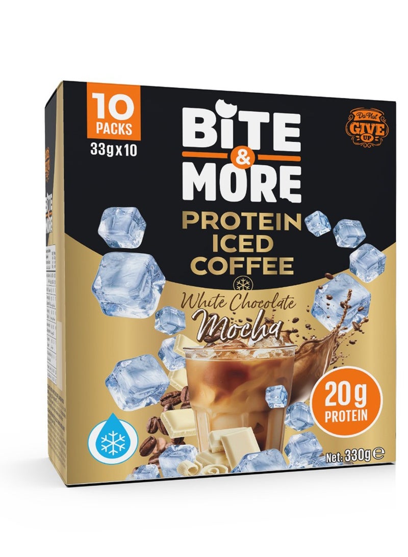 Bite & More Protein Iced Coffee White chocolate Mocha Flavour 10x33g 330g