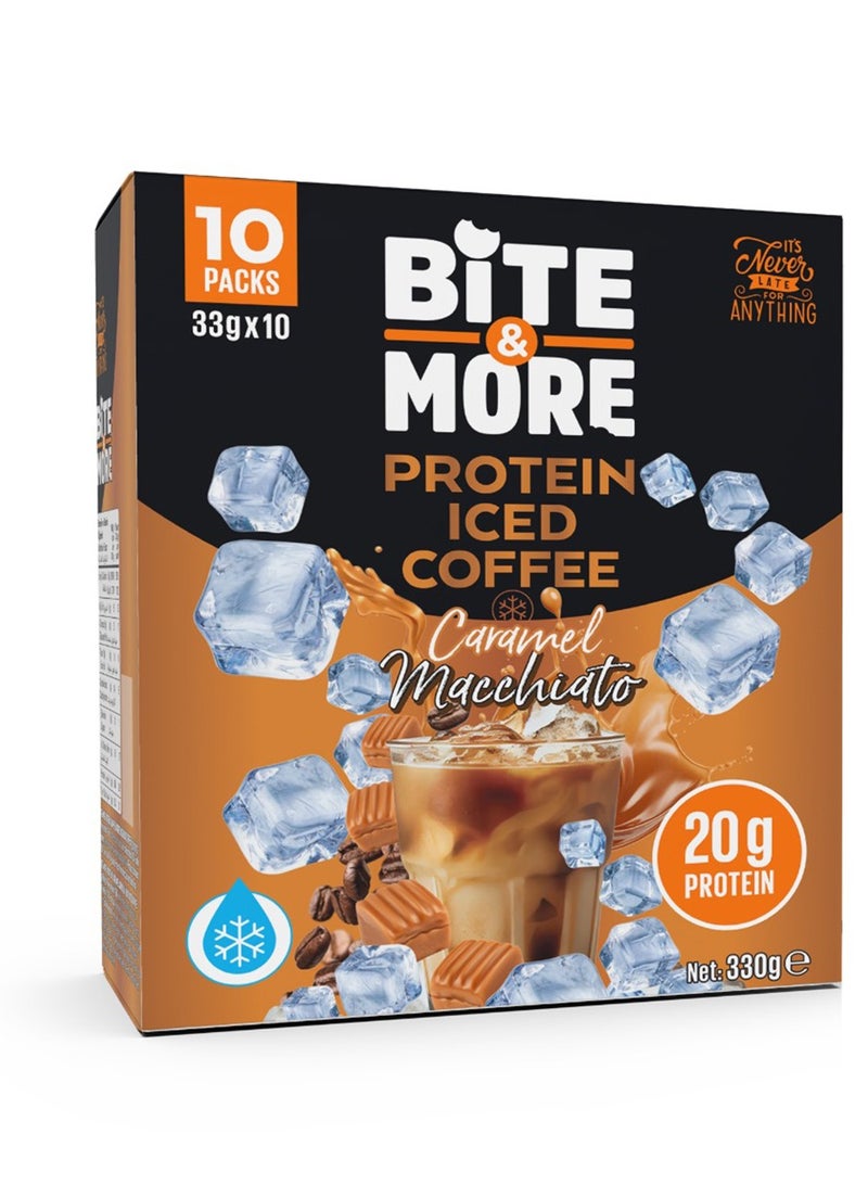 Bite & More Protein Iced Coffee Caramel Macchiato Flavour 10x33g 330