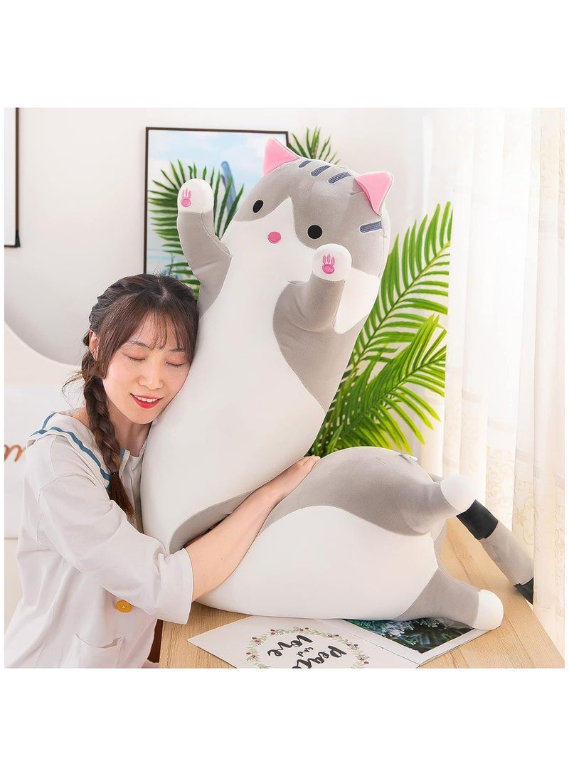 90cm Cute Kitten Stuffed Plush Pillow, Holiday Gift for Kids and Girlfriends