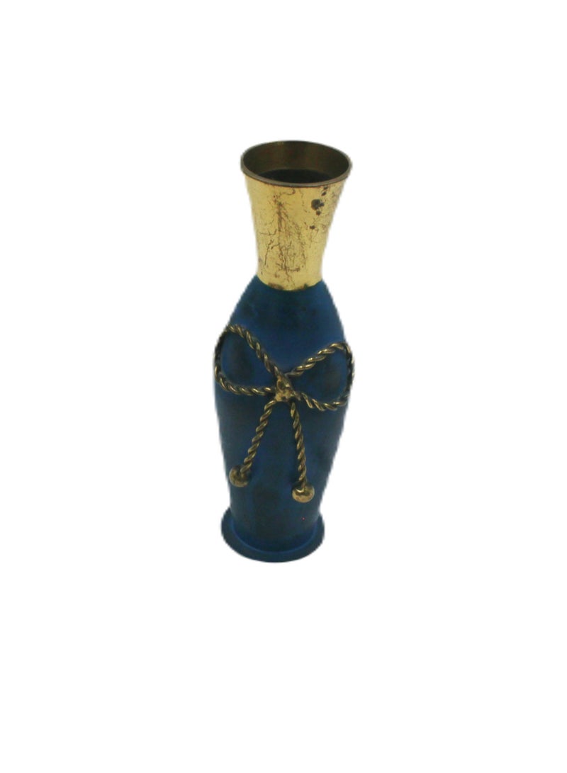 Brass Flower Vase Rope Design Medium