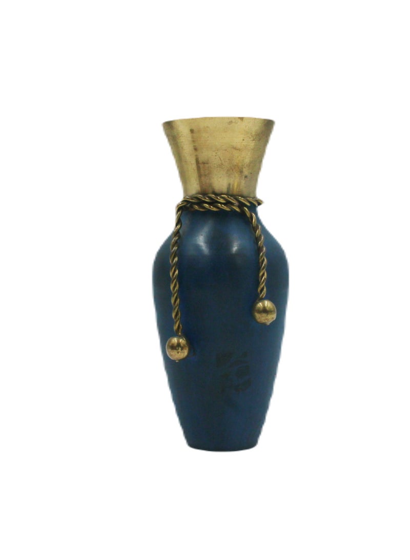 Brass Flower Vase Rope Design Medium