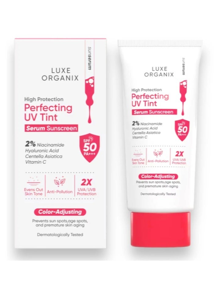 Luxe Organix Perfecting UV Tint Color-Adjusting Serum Sunscreen SPF50 PA+++