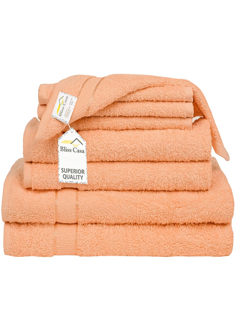 Bliss Casa - 8 Pieces Towel Set - 2 Bath Towels, 2 Hand Towels, and 4 Washcloths, Ring Spun Cotton Highly Absorbent Towels for Bathroom, Shower Towel