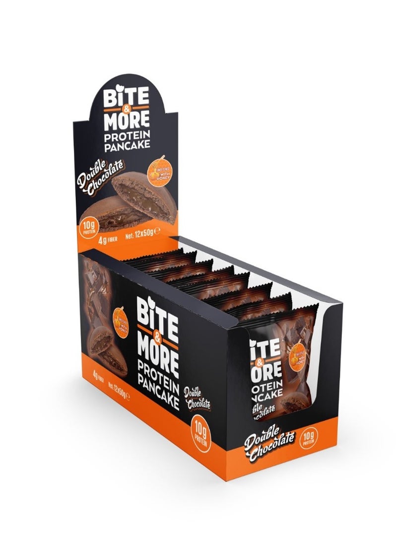 Bite & More Protein Pancake Double chocolate Flavour 12X 50g 600g