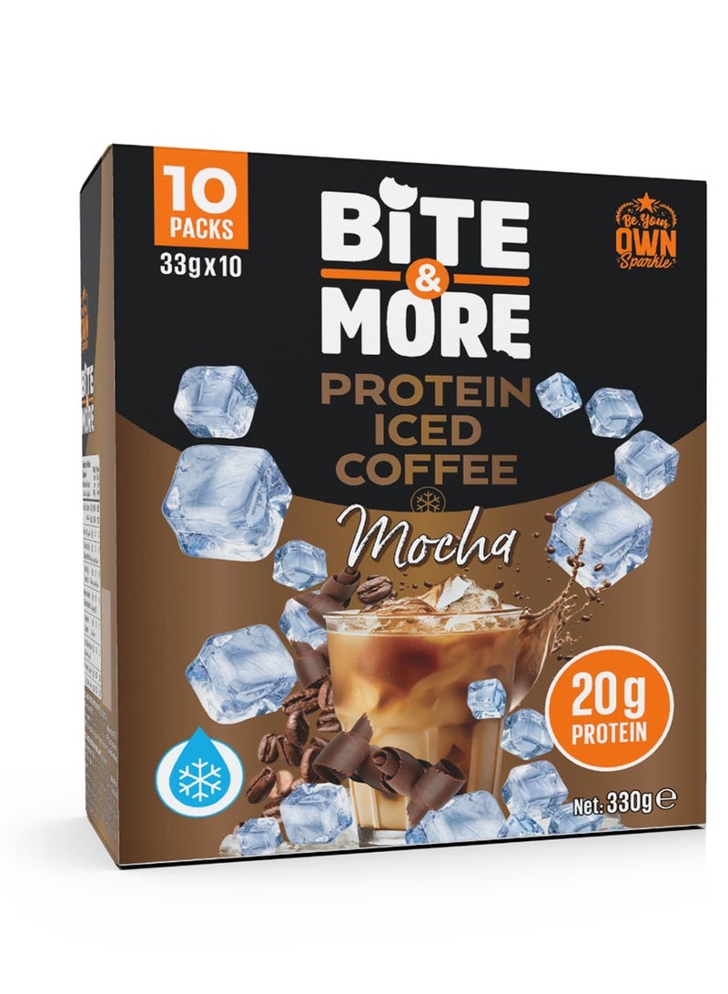 Bite & More Protein Iced Coffee Mocha Flavour 10x33g 330g