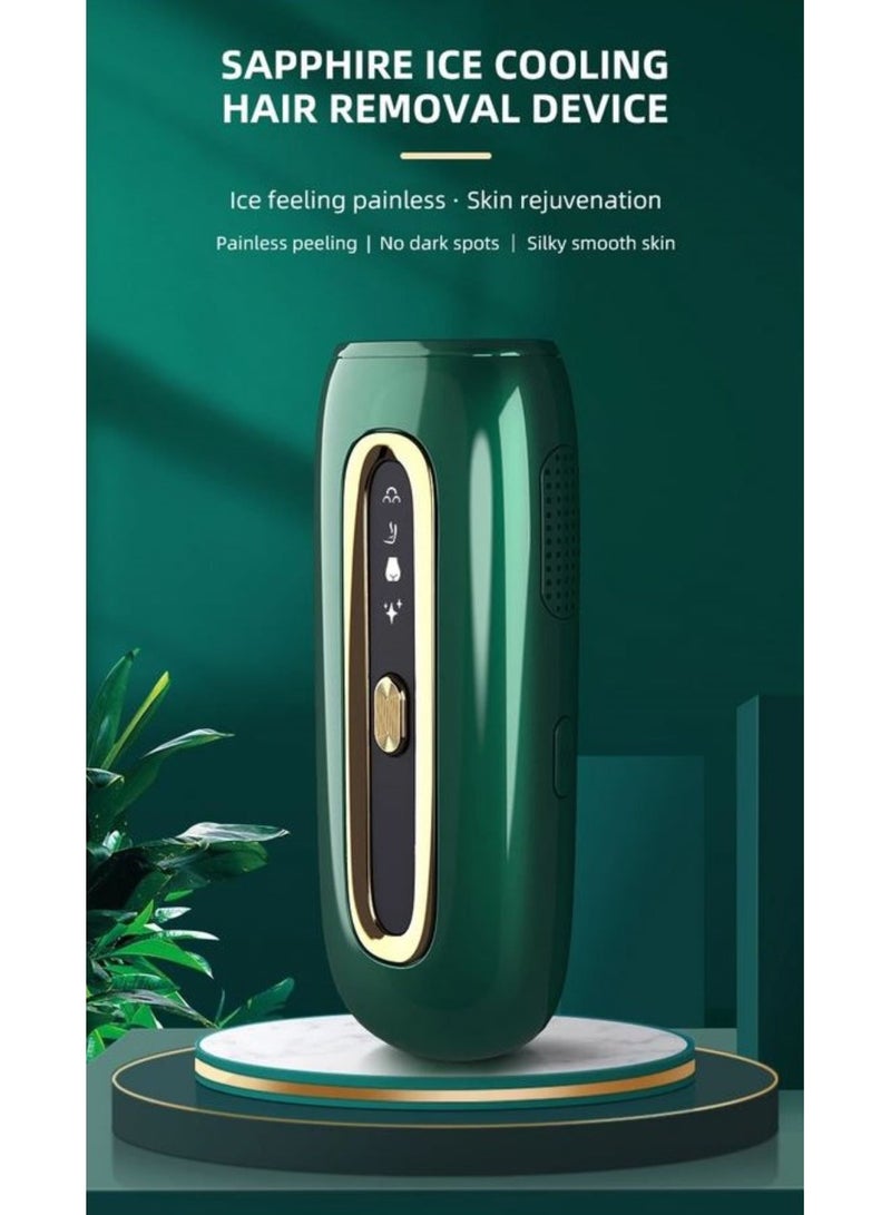 New Sapphire Ice Cooling IPL Hair Removal Device  Green