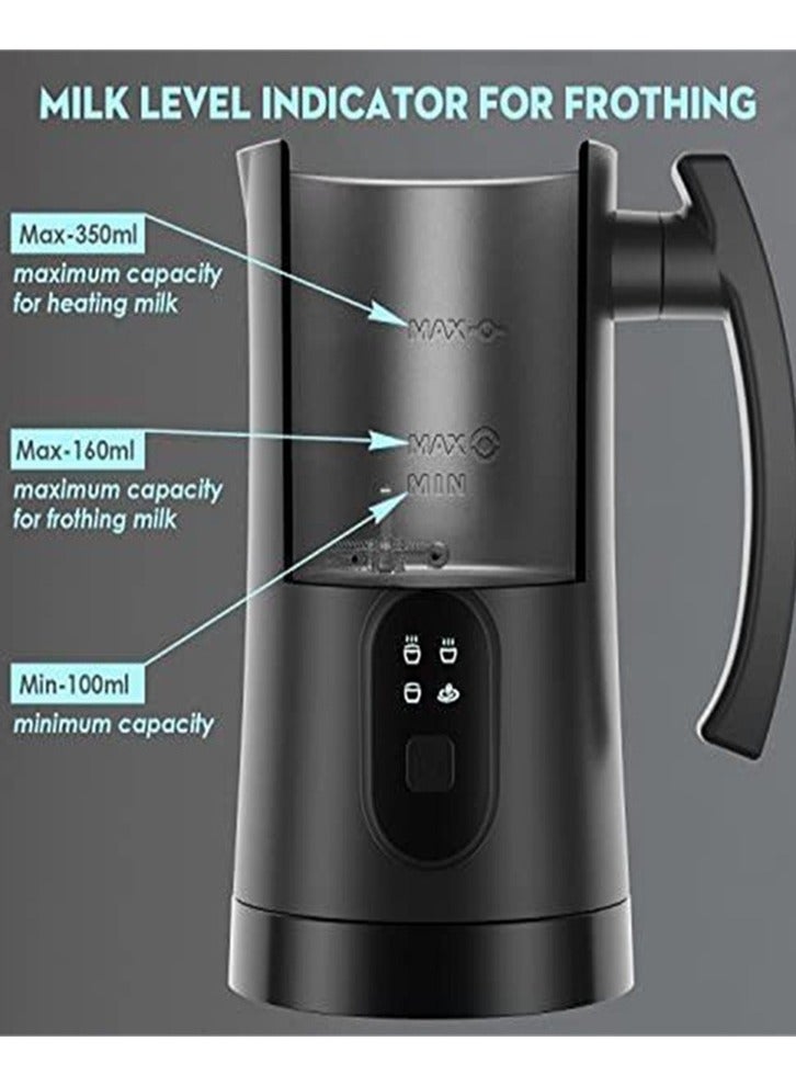 Electric Milk Frother, 4 in 1 Milk Steamer,11.8oz 350ml Automatic Warm and Cold