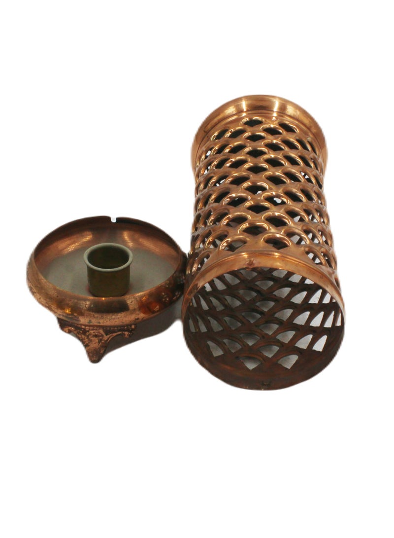 Arabian Candle Stand Copper Jali Work 12 Inch