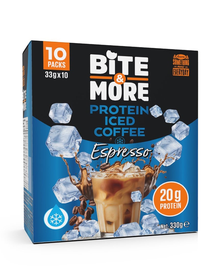 Bite & More Protein Iced Coffee Espresso Flavour 10x33g 330g
