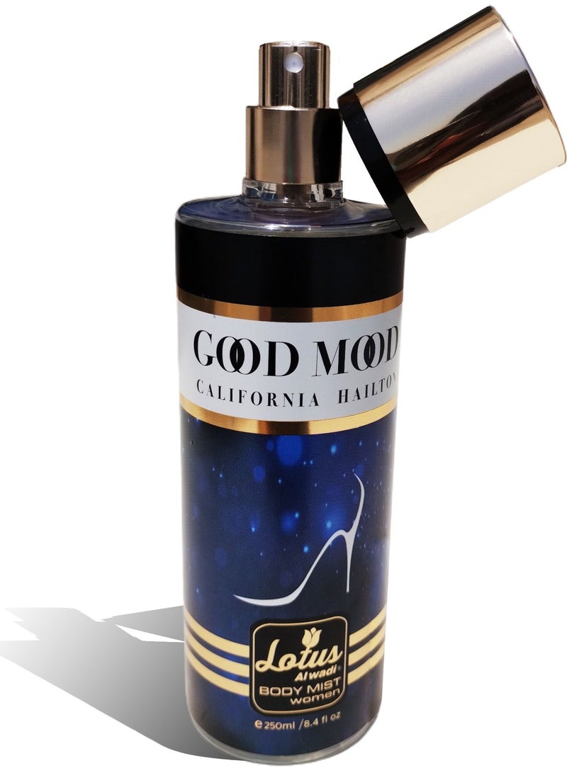 Lotus Alwadi Good Mood Fragrance, Body Mist Women signature Collection, 8.4 Ounce (6 piece Gift Set)